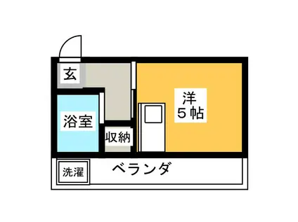 ハイム藤(ワンルーム/3階)の間取り写真