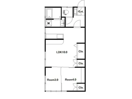 リナータ花園(2LDK/1階)の間取り写真