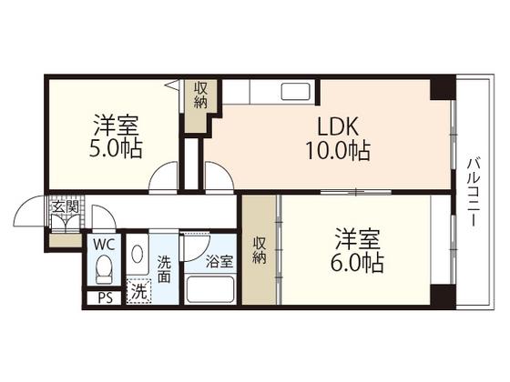 センチュリー世良(2LDK/2階)の間取り写真