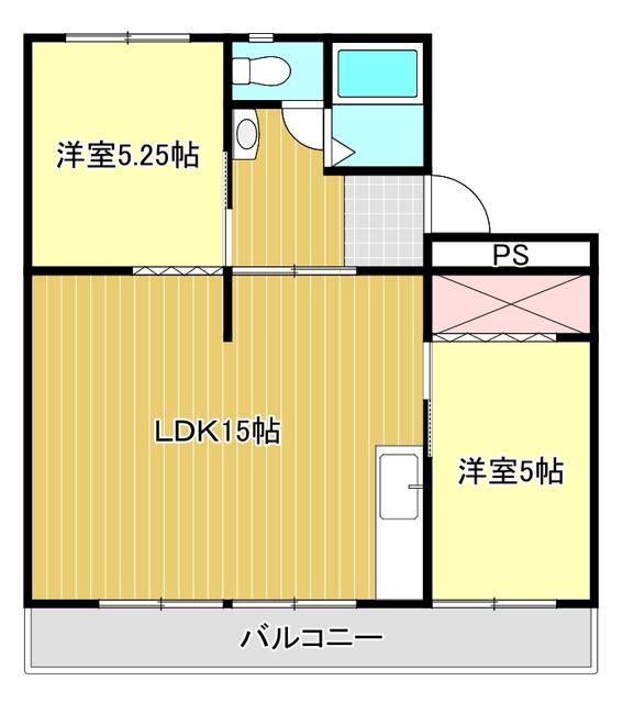 サンシャイン丸松(2LDK/1階)の間取り写真
