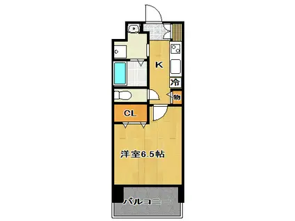 レジディア船橋Ⅰ(1K/5階)の間取り写真