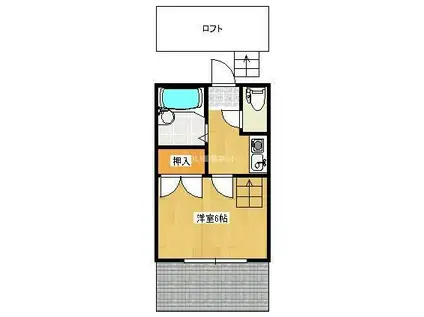 ラ・フェンテ(1K/1階)の間取り写真