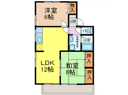 セジュール坂口A(2LDK/2階)の間取り写真