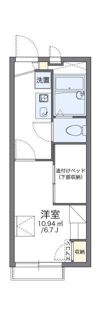 レオパレス堀田(1K/2階)の間取り写真