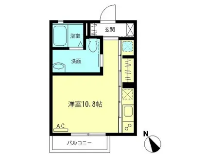 グリーンヒル橋本E(ワンルーム/1階)の間取り写真