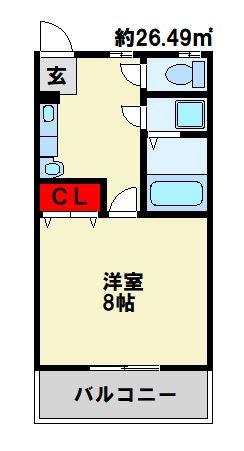 PLACE21(1K/2階)の間取り写真