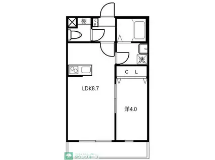 アクアステージ(1LDK/2階)の間取り写真