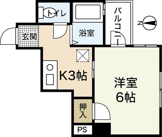 ラパンセ(1K/4階)の間取り写真
