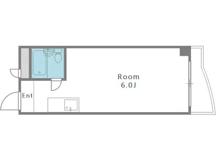 シャンクレール南堀江(ワンルーム/2階)の間取り写真