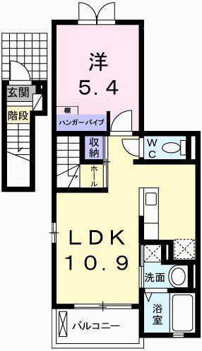 サンフラワー(1LDK/2階)の間取り写真