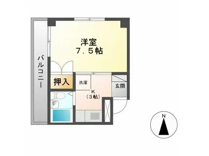 ル・セレッソ(1K/2階)の間取り写真