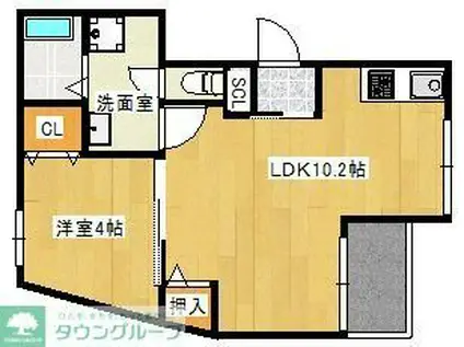THE ROPPONMATSU(1LDK/2階)の間取り写真