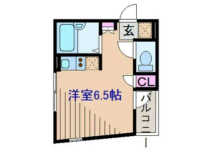 ソリッド菊名(ワンルーム/3階)の間取り写真