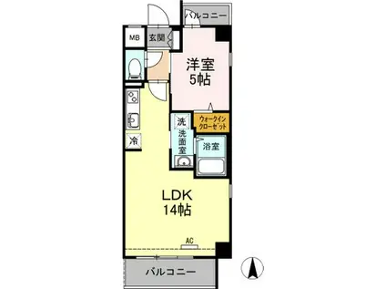 アプライド(1LDK/3階)の間取り写真