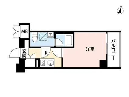 スクエア シティ ヨコハマ ネギシ(1K/6階)の間取り写真