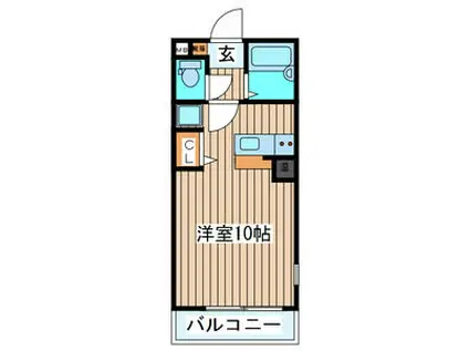 カーサグランデ5(ワンルーム/2階)の間取り写真