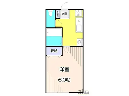 コーラルコート清瀬壱番館(1K/1階)の間取り写真