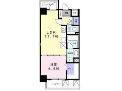 レジデンス西梅田(1LDK/10階)の間取り写真