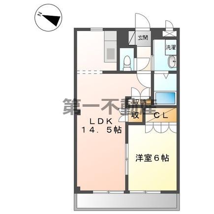 ファームヴィレッジ・やしろI(1LDK/2階)の間取り写真
