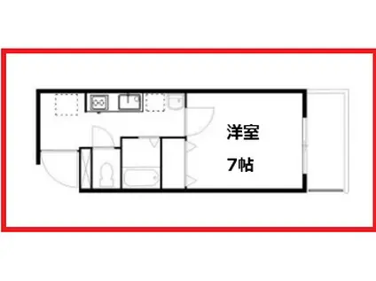 ベルサット(1K/5階)の間取り写真