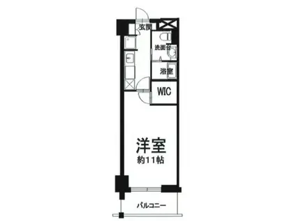 コモド鶴見中央(1K/4階)の間取り写真