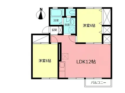 アネックスMORI(2LDK/2階)の間取り写真