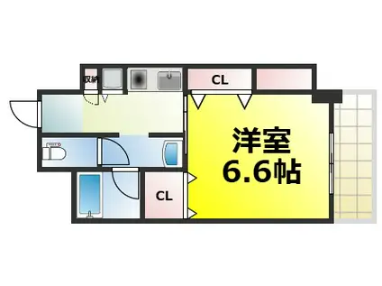 エルセレーノ九条(1K/3階)の間取り写真