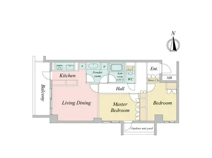 JMFレジデンス赤羽志茂(1SLDK/2階)の間取り写真