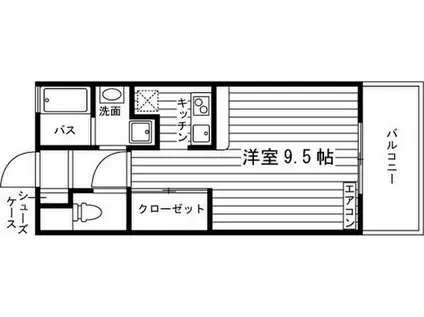アヴァンコンティア小幡(1K/8階)の間取り写真