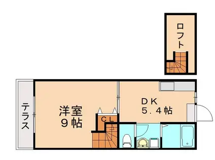 ジェニファー29(1DK/1階)の間取り写真