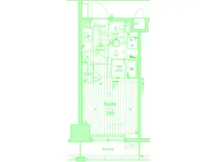 ガーラ・ステーション横濱関内(1K/9階)の間取り写真