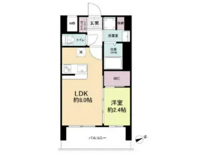 セレニテ難波ミラク壱番館(1LDK/10階)の間取り写真