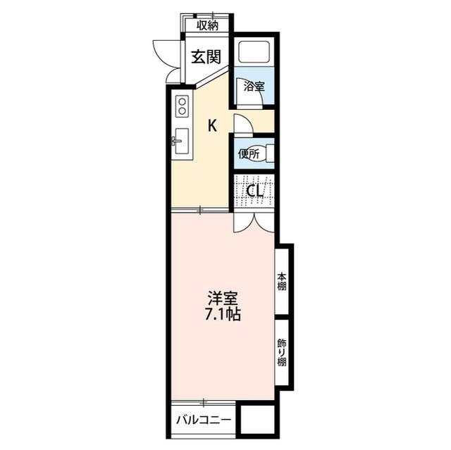 エステート旭町(1K/1階)の間取り写真