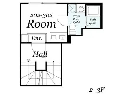 HERME YOYOGI OUEST エルメ代々木ウエスト(ワンルーム/3階)の間取り写真