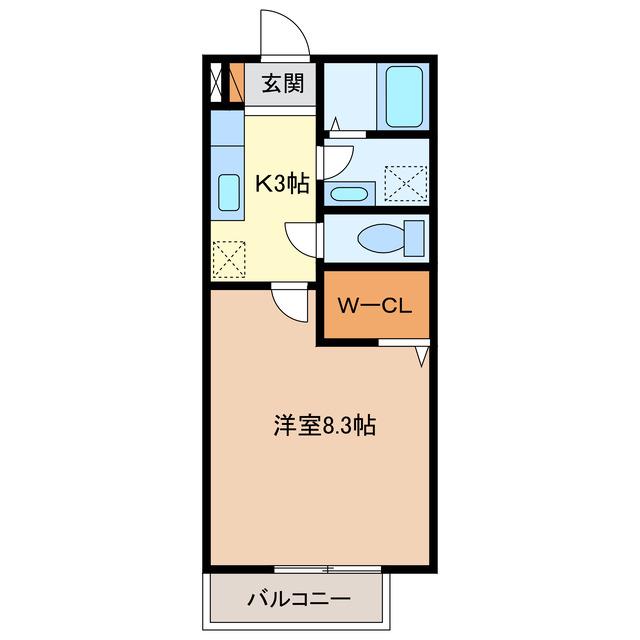 ボナンザ(1K/2階)の間取り写真