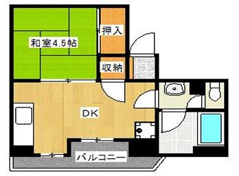 トーアハイツ(1DK/5階)の間取り写真