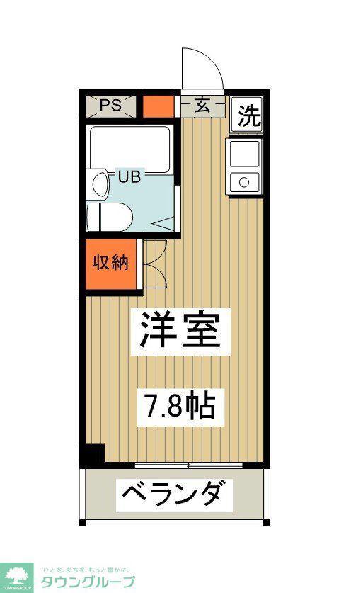 メゾンドサンベール(ワンルーム/3階)の間取り写真