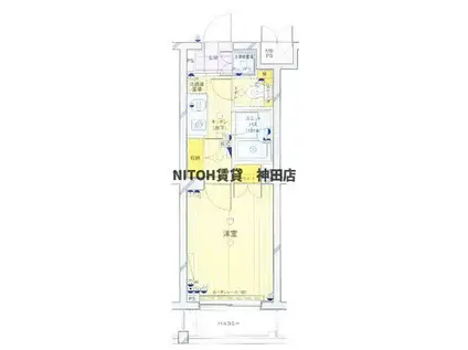 ルーブル早稲田弐番館(1K/3階)の間取り写真