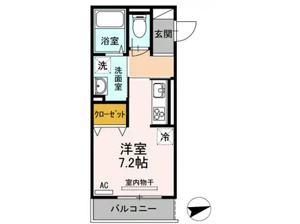 ドラークメゾン(ワンルーム/2階)の間取り写真