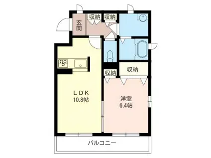 アクアーリオ(1LDK/3階)の間取り写真