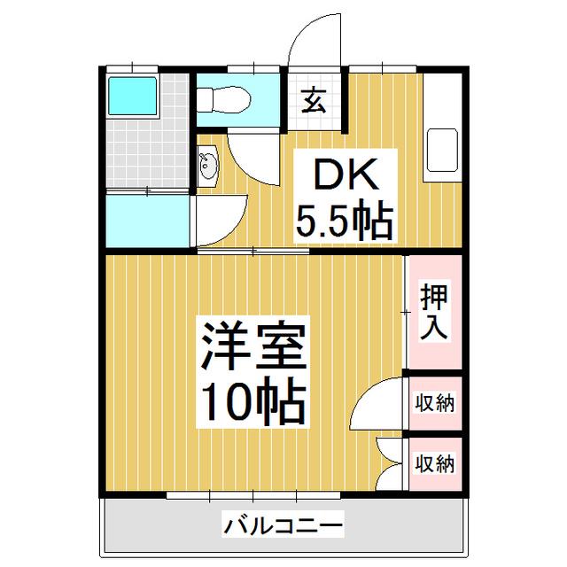 シオラ辰野(1DK/1階)の間取り写真