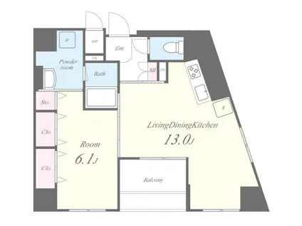 東京メトロ有楽町線 東池袋駅 徒歩2分 8階建 築5年(1LDK/4階)の間取り写真
