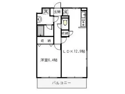 レスティア(1LDK/3階)の間取り写真