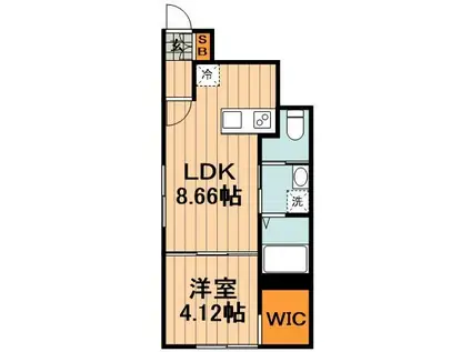 PONTE蓮根(1LDK/1階)の間取り写真