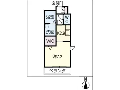 アーバンコート千種(1K/2階)の間取り写真