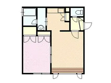 ロイヤルハイツ(1LDK/2階)の間取り写真