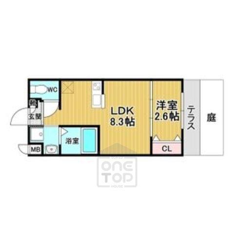 リアコート千里丘1ノース(1LDK/3階)の間取り写真