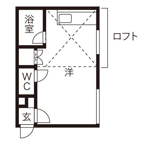 メイプルタウン(ワンルーム/3階)の間取り写真