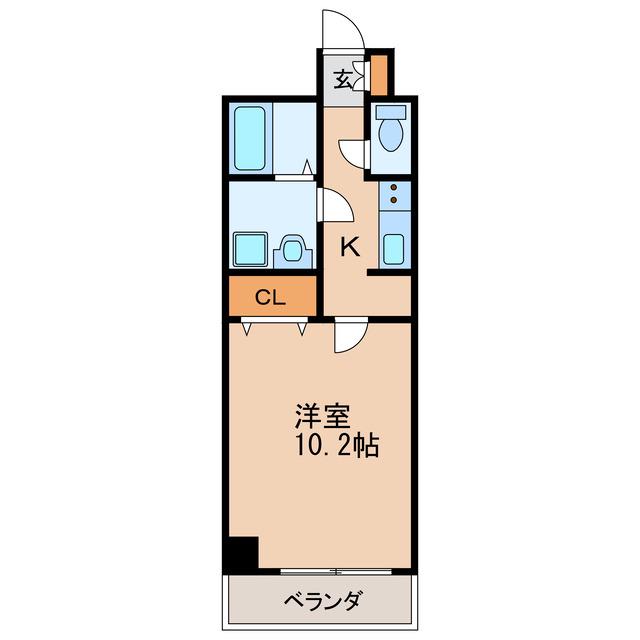 フィルストン白壁(1K/10階)の間取り写真