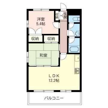 クレートメゾン 東大成(2LDK/3階)の間取り写真